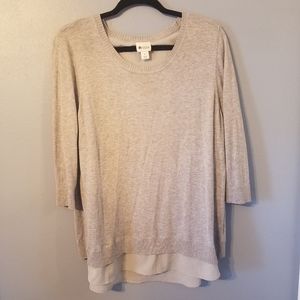 2/$15 Stylus Lightweight Split Back Sweater